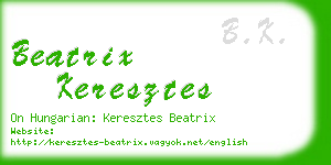 beatrix keresztes business card